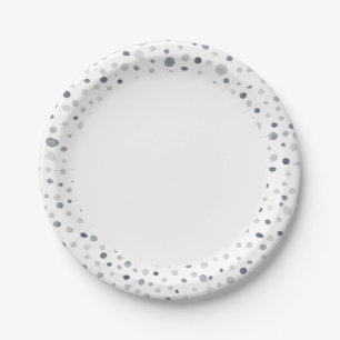 Lucas Confetti Watercolor Dots Paper Plate