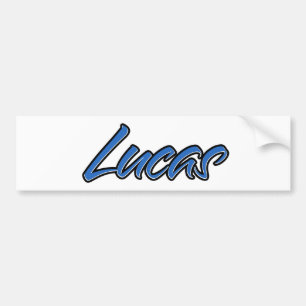 Lucas name blue sticker auto sticker
