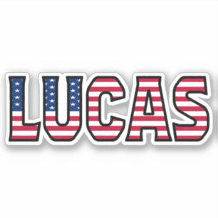 Lucas Name Vorname USA Sticker Stickerset