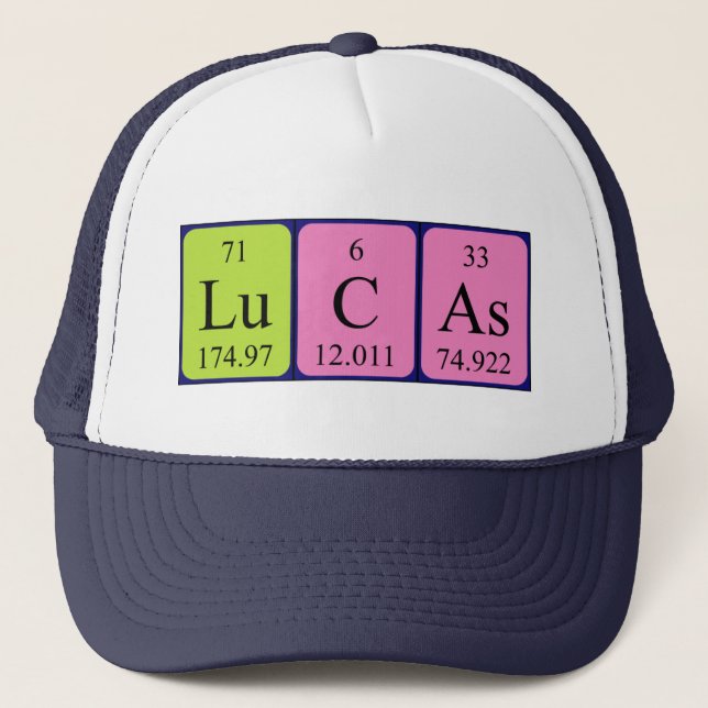 Lucas periodic table name hat (Front)