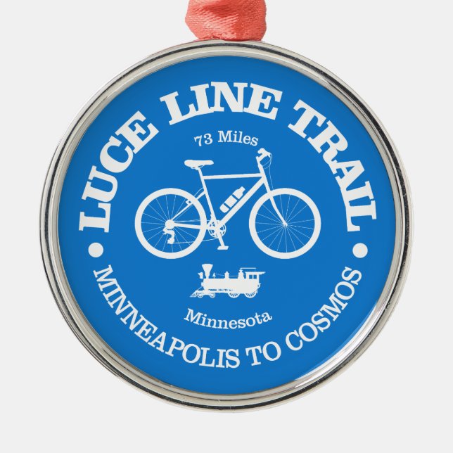 Luce Line Trail (cycling) Metal Tree Decoration (Front)