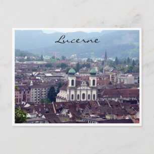 lucerne church view postcard