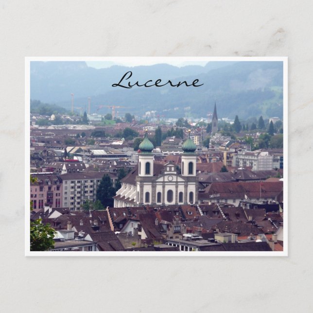 lucerne church view postcard (Front)