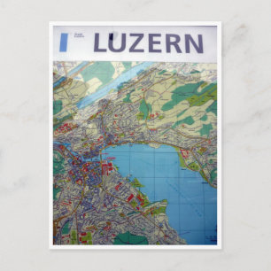 lucerne map postcard