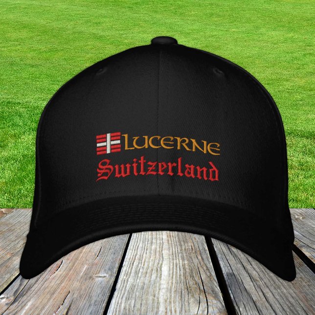 Lucerne & Switzerland fashion / Swiss Flag Patriot Embroidered Hat (Creator Uploaded)