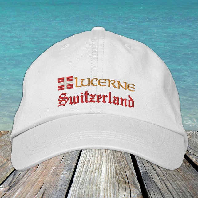 Lucerne & Switzerland fashion / Swiss Flag Patriot Embroidered Hat (Creator Uploaded)