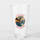 Lucerne Switzerland Retro Distressed Circle