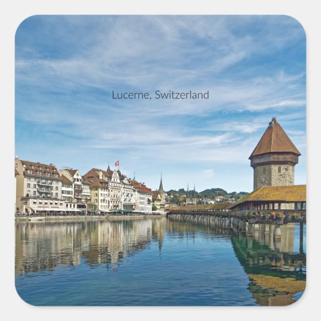 Lucerne, Switzerland Square Sticker (Front)