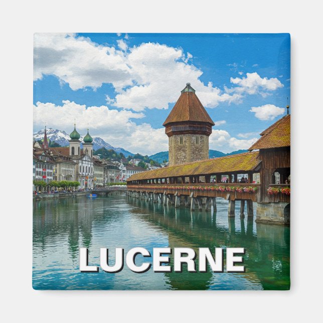 Lucerne Switzerland Travel Magnet (Front)