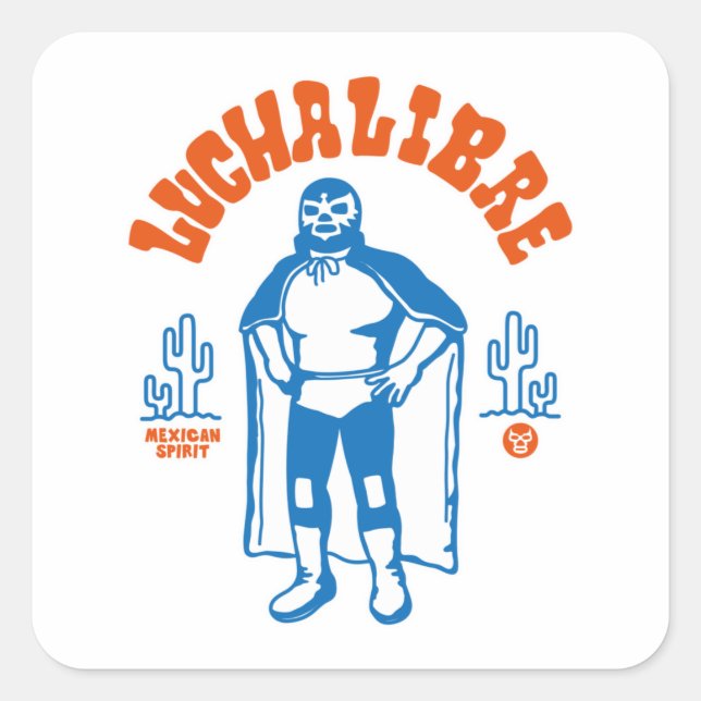 LUCHA LIBRE#127 SQUARE STICKER (Front)