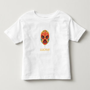 Lucha Libre Cartoon Mask Mexican Culture Art Toddler T-Shirt