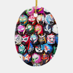 Lucha Libre Ceramic Tree Decoration