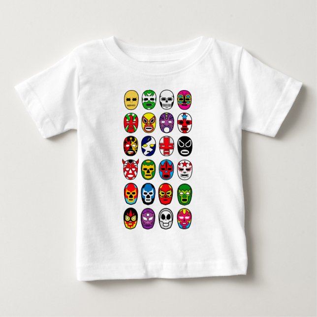 Lucha Libre Luchador Mexican Wrestling Masks Baby T-Shirt (Front)