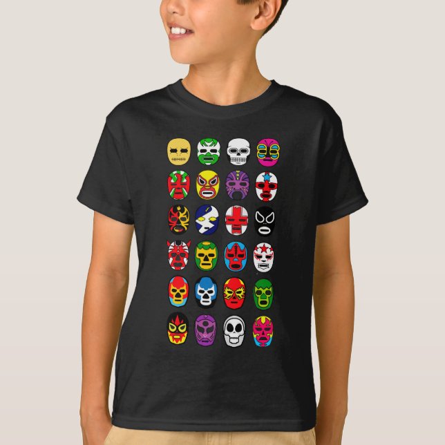 Lucha Libre Luchador Mexican Wrestling Masks T-Shirt (Front)