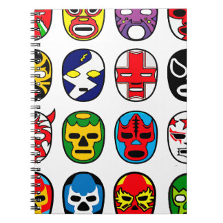Lucha Libre Mask wrestler Mexican Wrestling Spiral Notebook