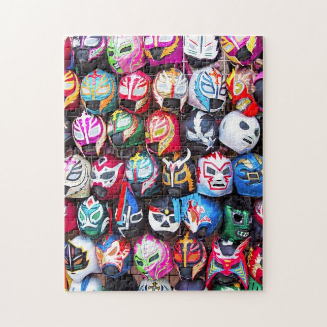 Lucha Libre Masks Jigsaw Puzzle (Vertical)