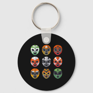 Lucha Libre Masks Shirt Boy Men Mexican Wrestling Key Ring