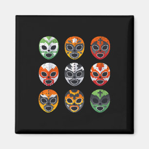 Lucha Libre Masks Shirt Boy Men Mexican Wrestling Magnet