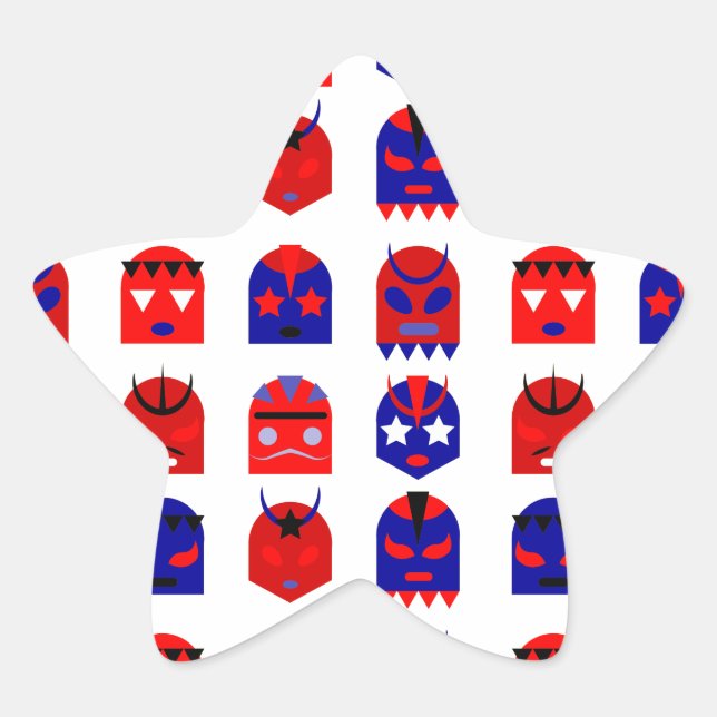lucha libre masks star sticker (Front)