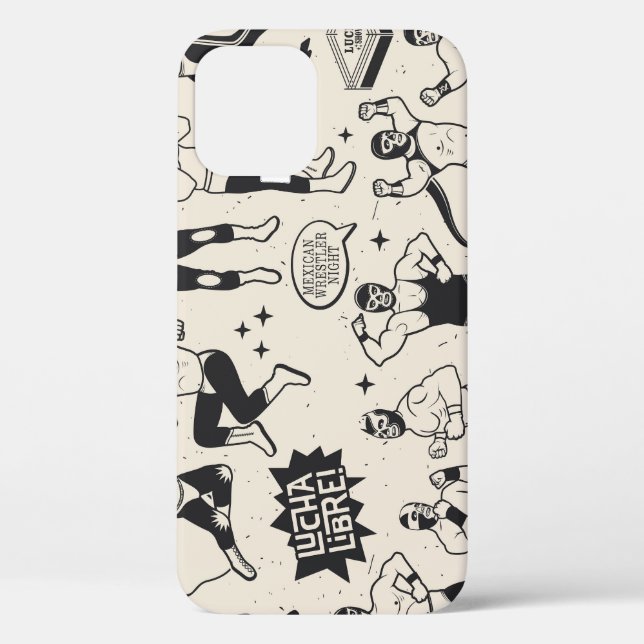 Lucha Libre: Mexican Wrestler pattern Case-Mate iPhone Case (Back)