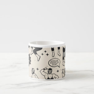 Lucha Libre: Mexican Wrestler pattern Espresso Cup