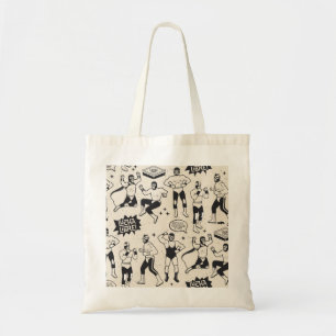 Lucha Libre: Mexican Wrestler pattern Tote Bag