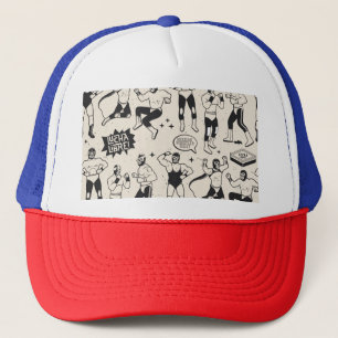 Lucha Libre: Mexican Wrestler pattern Trucker Hat