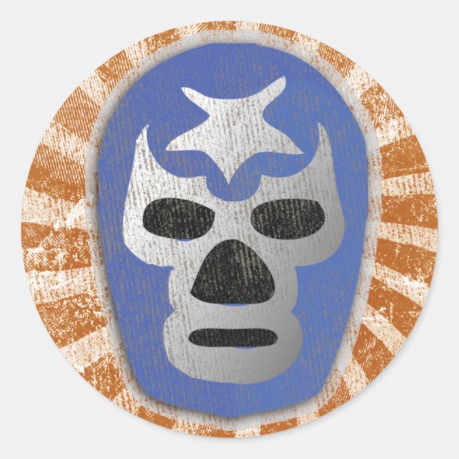 Lucha Libre Mexican Wrestling Classic Round Sticker (Front)