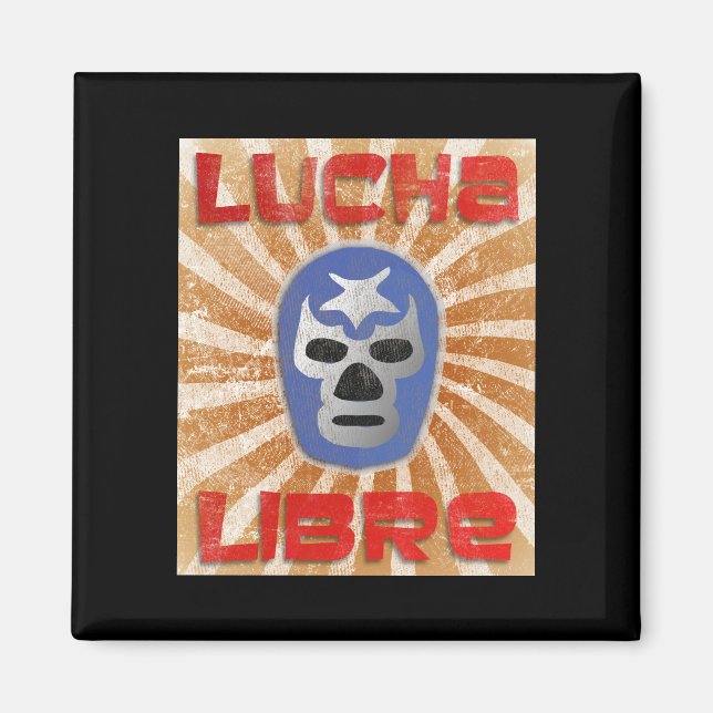 Lucha Libre Mexican Wrestling Magnet (Front)