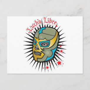 Lucha Libre Mexican Wrestling Mask Postcard
