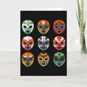 Lucha Libre Wrestling Mask Cinco De Mayo Mexican B Card