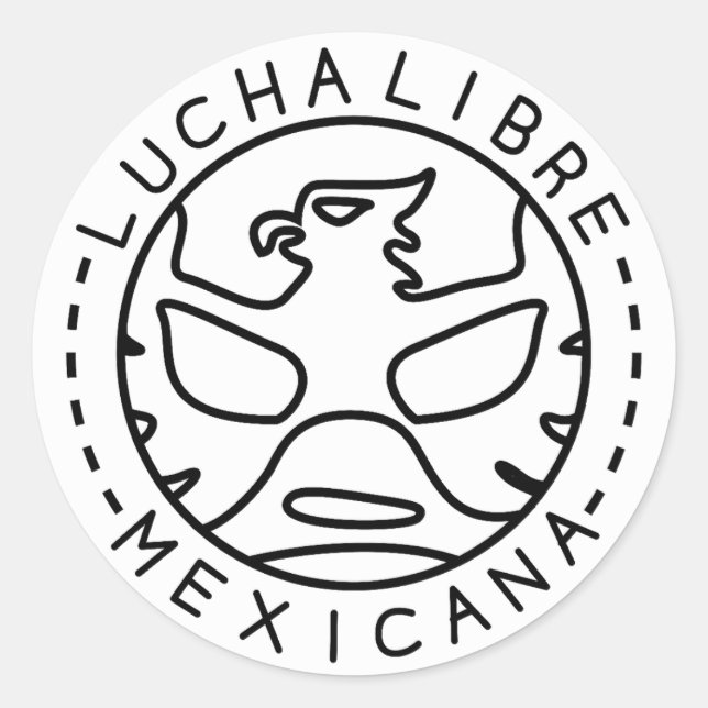 Lucha Logo#1mono Classic Round Sticker (Front)