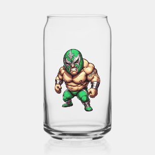 luchador de luchallibre  can glass