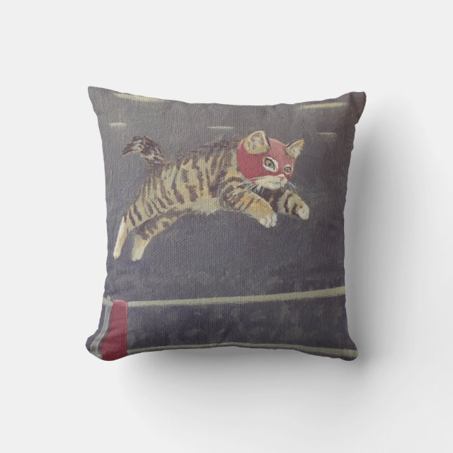 Luchador Kitty Cushion (Front)
