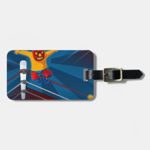 luchador luggage tag
