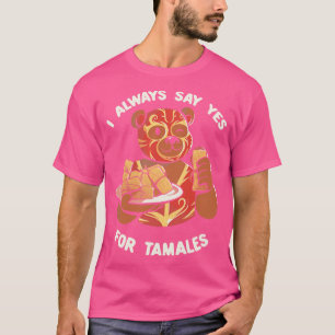 Luchador Mexican Bear Tamales Time by Tobe Fonseca T-Shirt