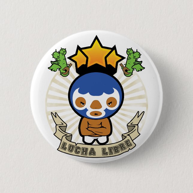 Luchadore 6 Cm Round Badge (Front)