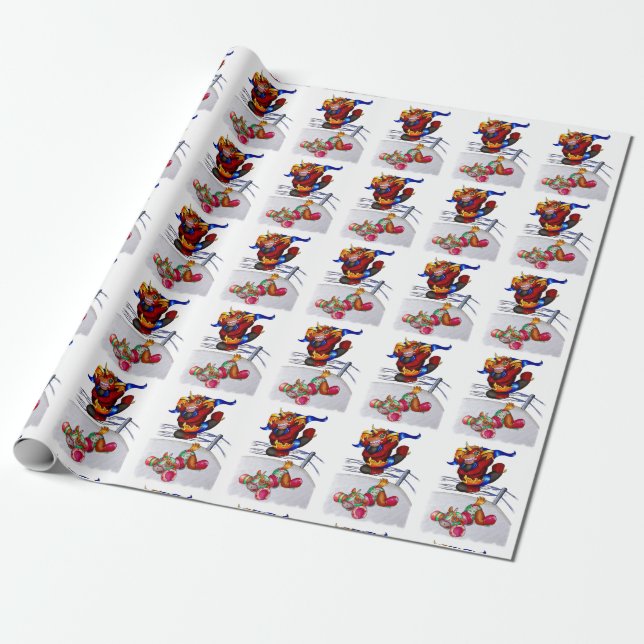 Luchadores Wrapping Paper (Unrolled)