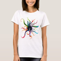 Luci front Michael back women's t-shirt