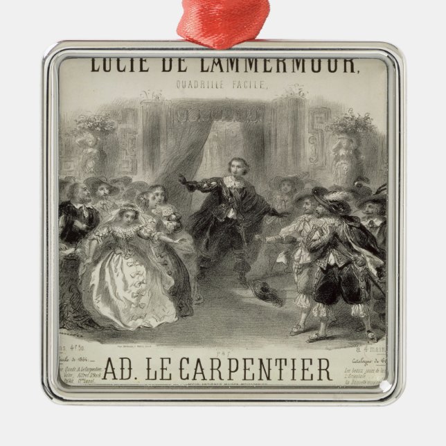 Lucia de Lammermoor' the opera Metal Tree Decoration (Front)
