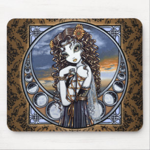 "Lucia" Gothic Flower Moon Fairy Art Mousepad