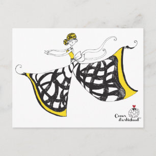 Lucia - Lady Butterfly Postcard