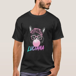 LUCIANA Adorable girl name with cute Cat T-Shirt