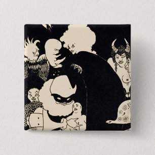 Lucian's Strange Creatures, illustration from 'Luc 15 Cm Square Badge
