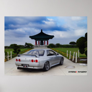 "Lucid" Nissan GT-R R32 Skyline Vspec Poster