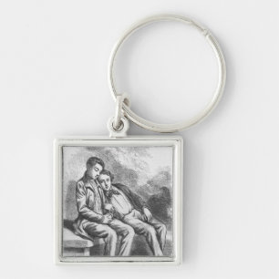 Lucien de Rubempre and David Sechard Key Ring