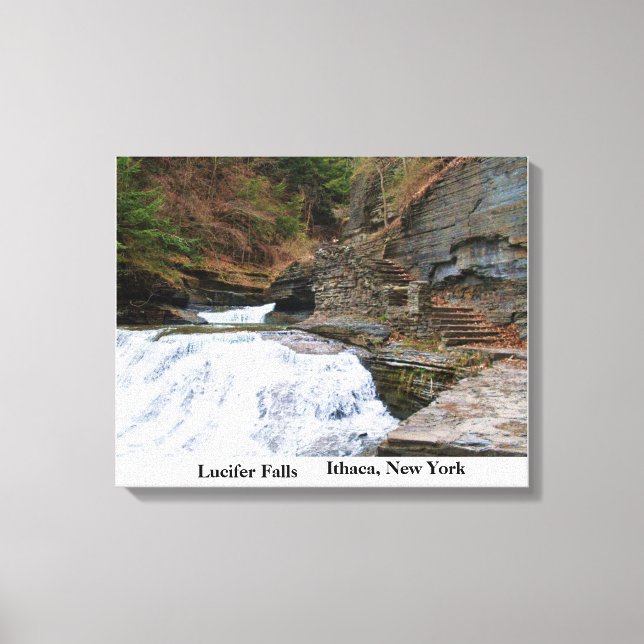 LUCIFER FALLS ITHACA NEW YORK  CANVAS PRINT (Front)