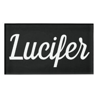 Lucifer Rectangular Magnetic Name Badge