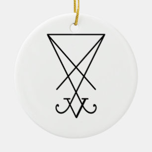 Lucifer Sigil Lamen (ornament base) Ceramic Tree Decoration