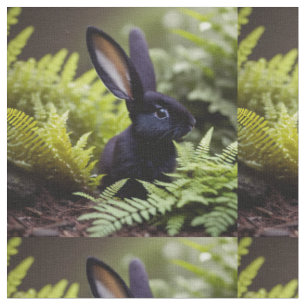 Lucifer The Black Bunny Rabbit, Fabric